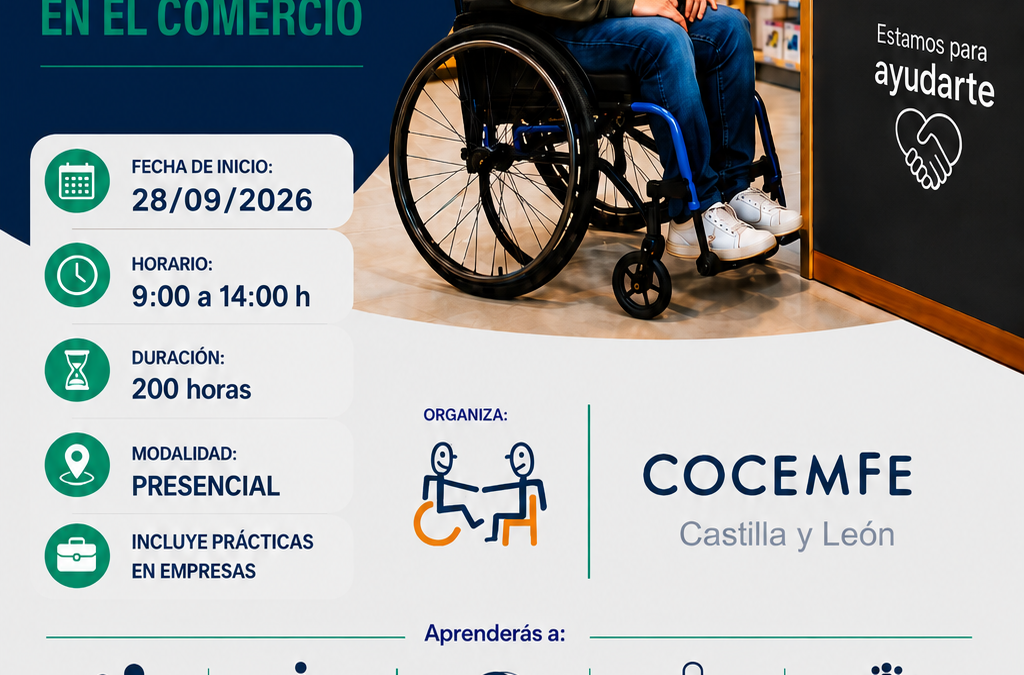 COCEMFE CASTILLA Y LEÓN IMPULSA UN CURSO ESPECIALIZADO EN LA ATENCIÓN AL CLIENTE CON DISCAPACIDAD